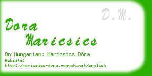 dora maricsics business card